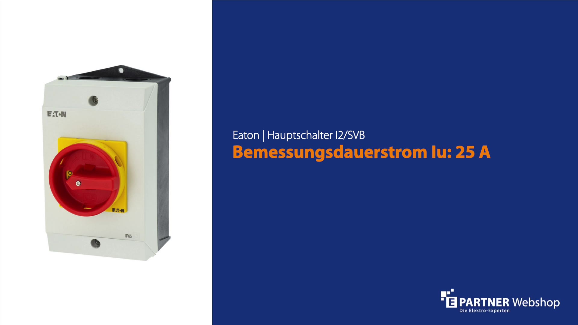 Eaton Ein-Aus-Schalter Einbau P1-25/E